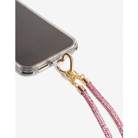 Llavero Y Charm De Tira De Strass Fucsia claro