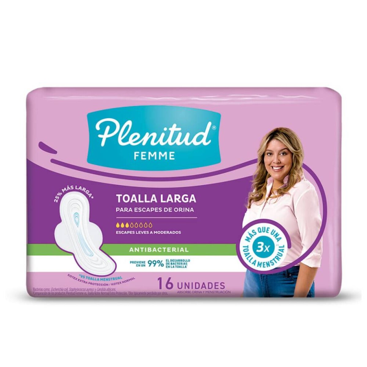 Toallitas para la Incontinencia Plenitud Femme Normal Plus 16 Unidades 