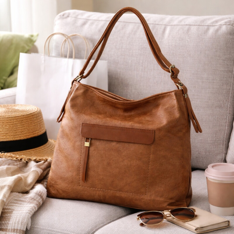 Cartera Simil Cuero con Bolsillo delantero Suela