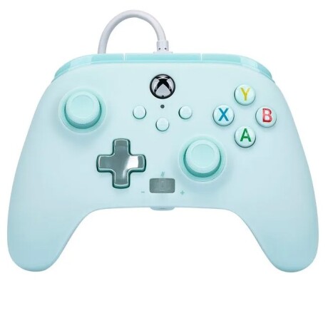 Joystick Xbox Powera Cableado Celeste Pastel 001