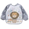 Babero con manga Little Ones leon gris