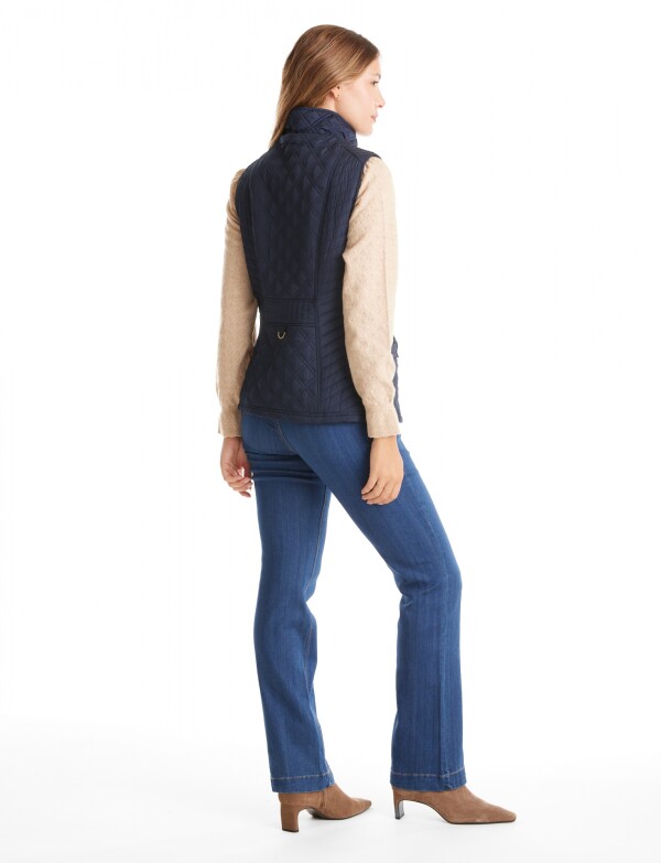 Chaleco Capitoneado & Forro Símil Piel AZUL