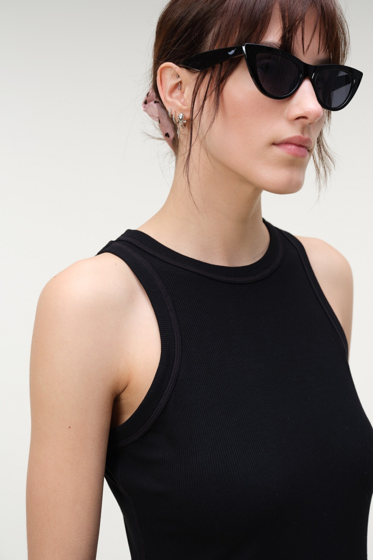 Vestido Básico Rib Negro
