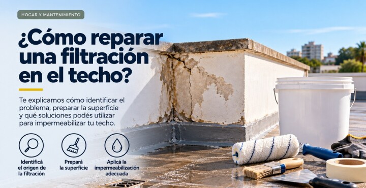 ¿Cómo reparar una filtración en el techo?