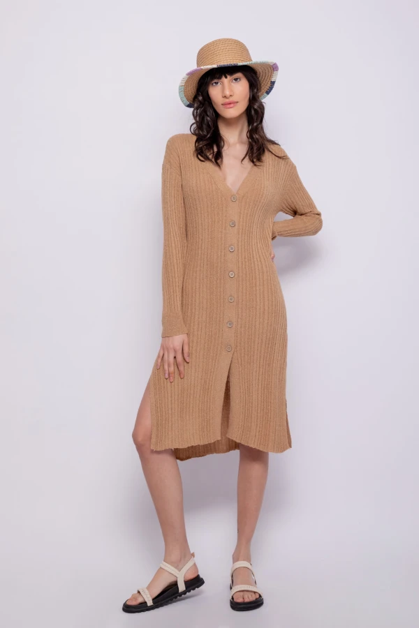 CARDIGAN AZTECA Camel