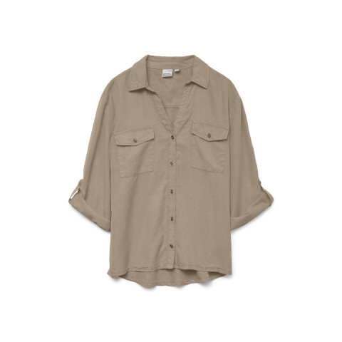 VMBREE 7/8 SLEEVE LOOSE TENCEL SHIRT GA Nomad
