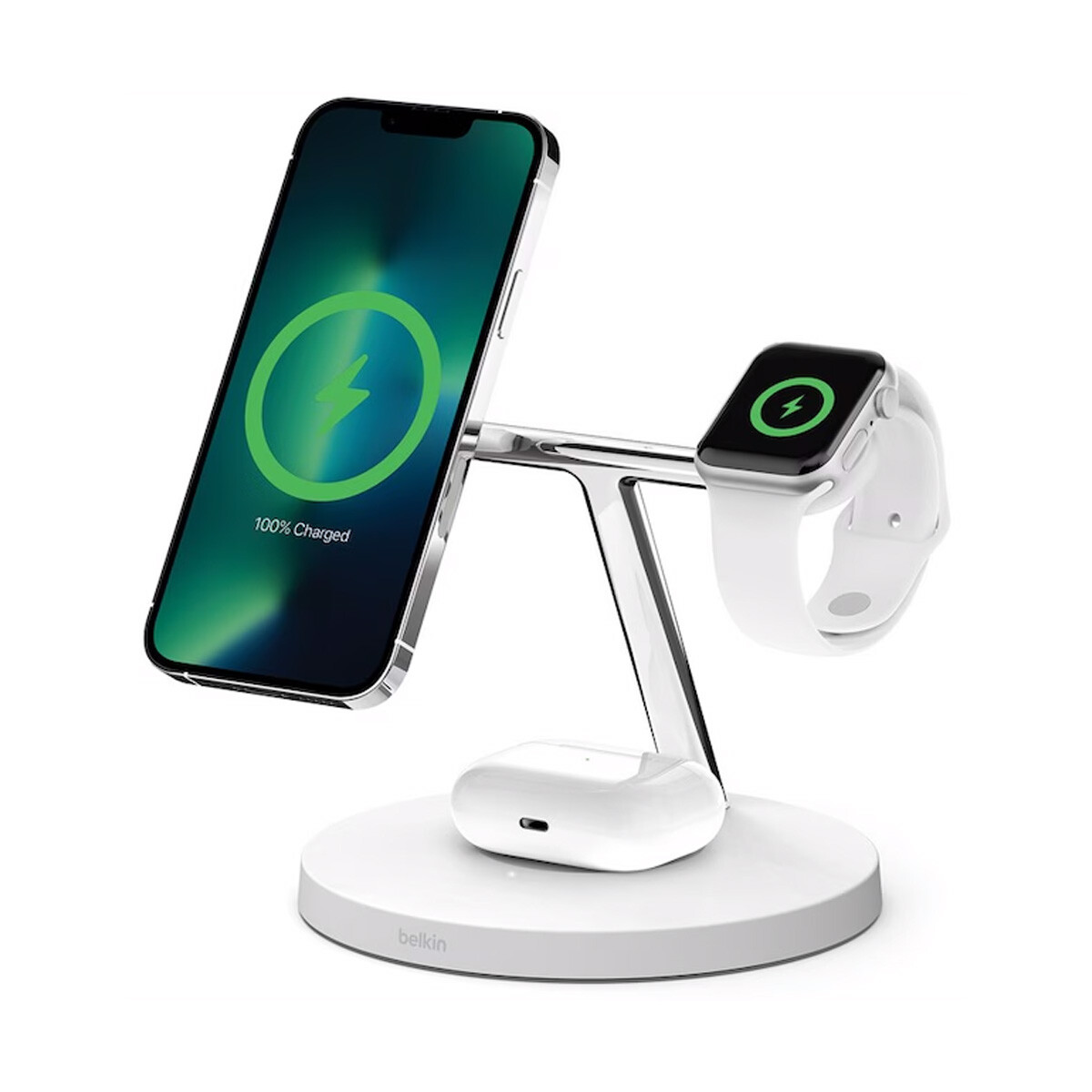 BoostCharge Pro 3-in-1 Iphone+Apple Watch+Airpods Belkin Blanco