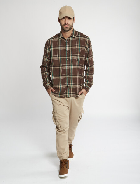Camisa franela marron