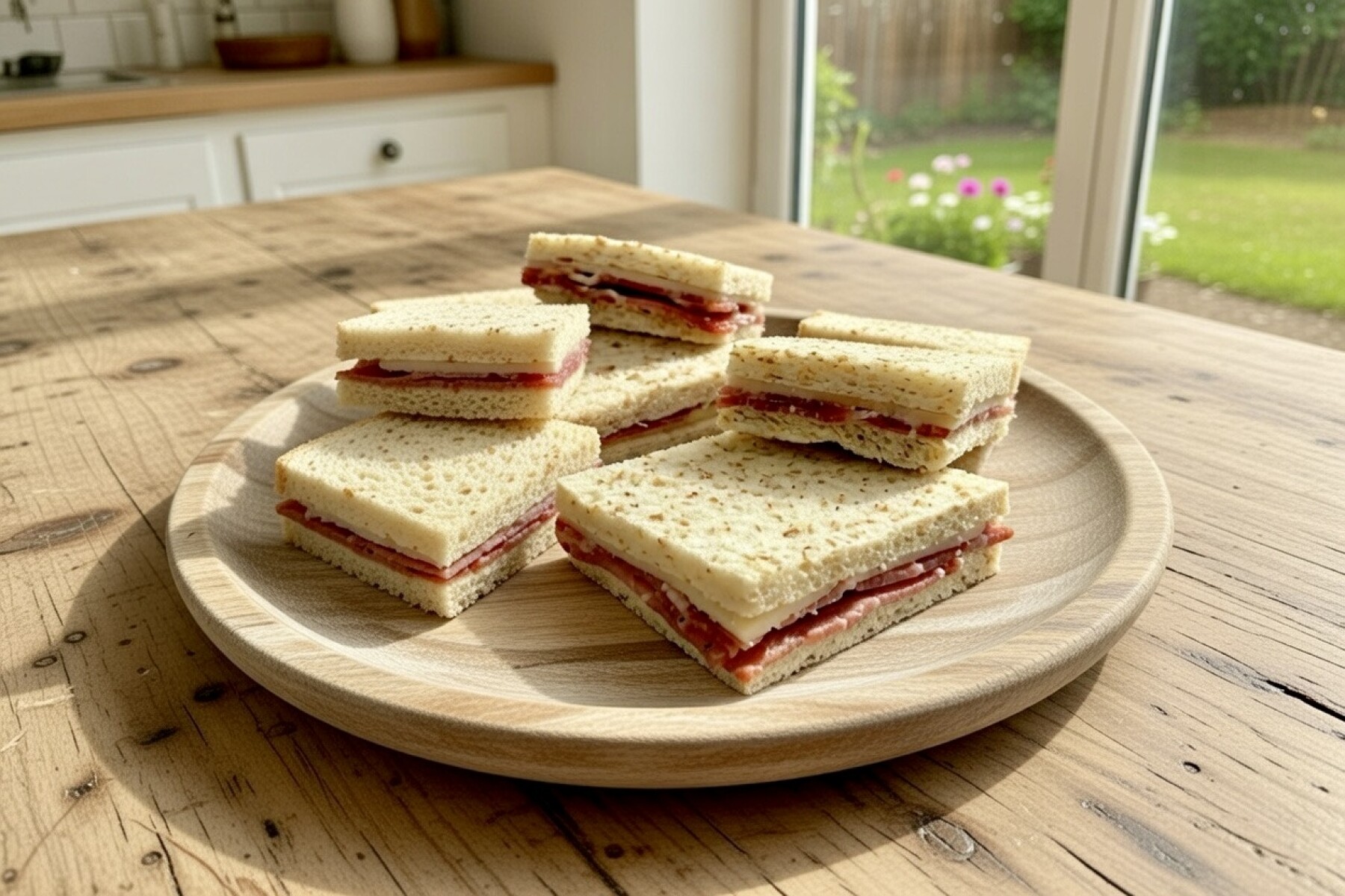 Seis Sándwiches de Bondiola y Queso 