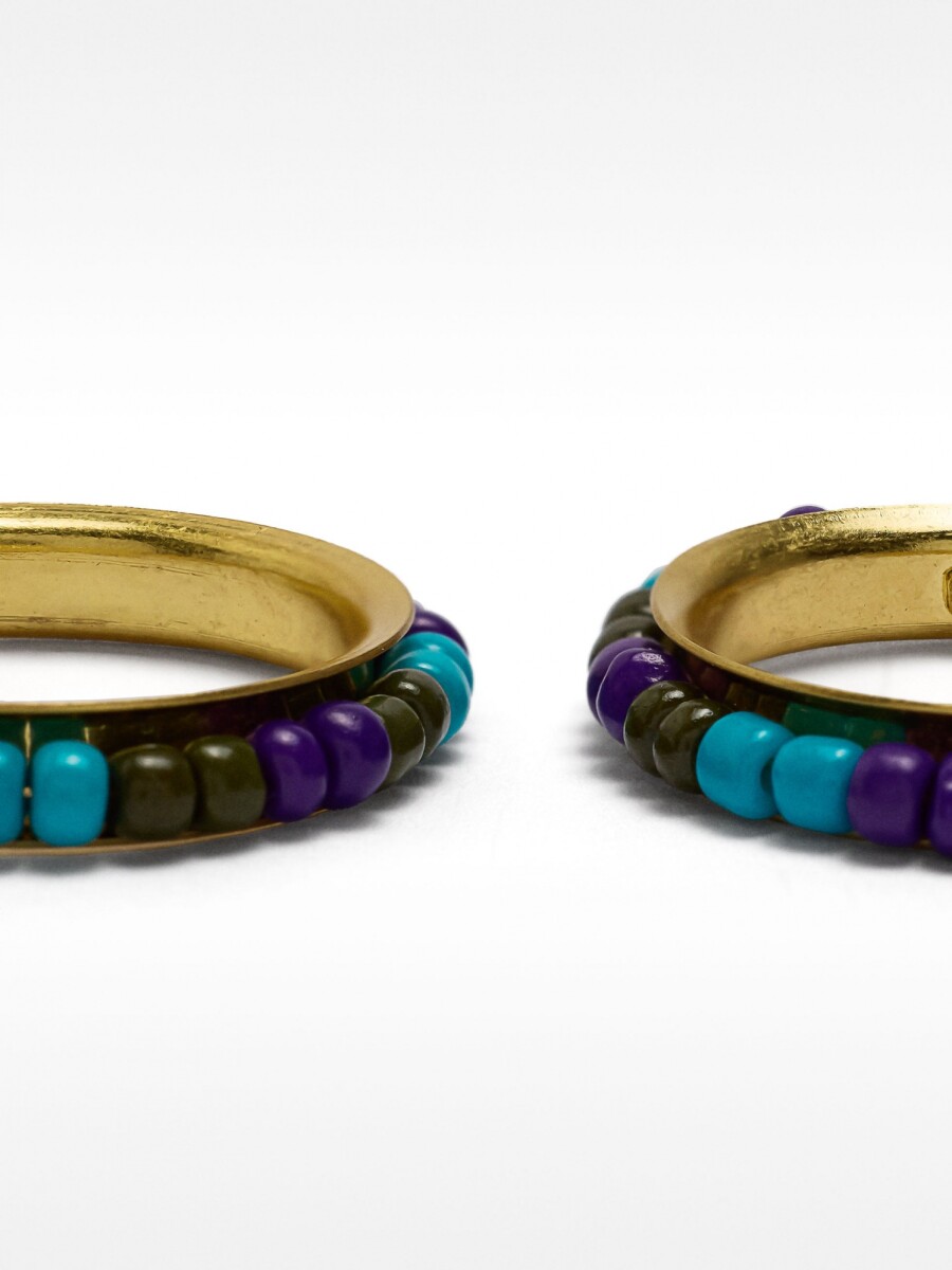 Aros Con Cuentas multicolor