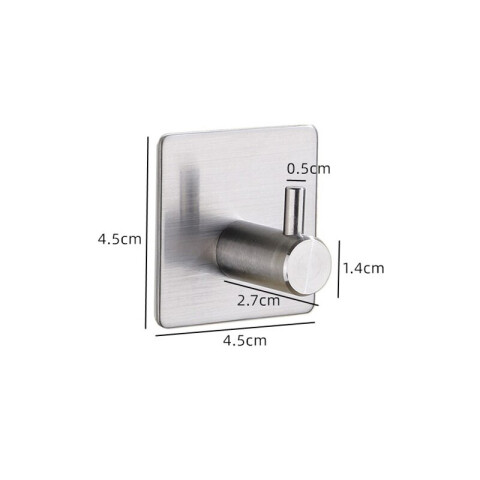 Gancho de acero autoadhesivo gris para baño Gancho De Acero Autoadhesivo Gris Para Baño