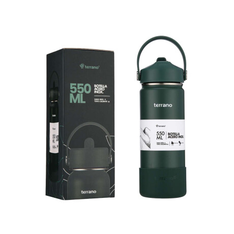 Botella Térmica Con Pico 550Ml. Verde Opaco