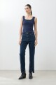 Jean Donna con tajos jean oscuro
