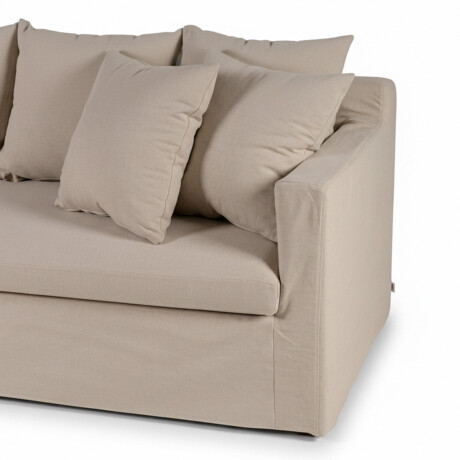 Sofá Summer con Funda - Tela Rústica - 3 cuerpos TD5263-1636 (Capuccino)