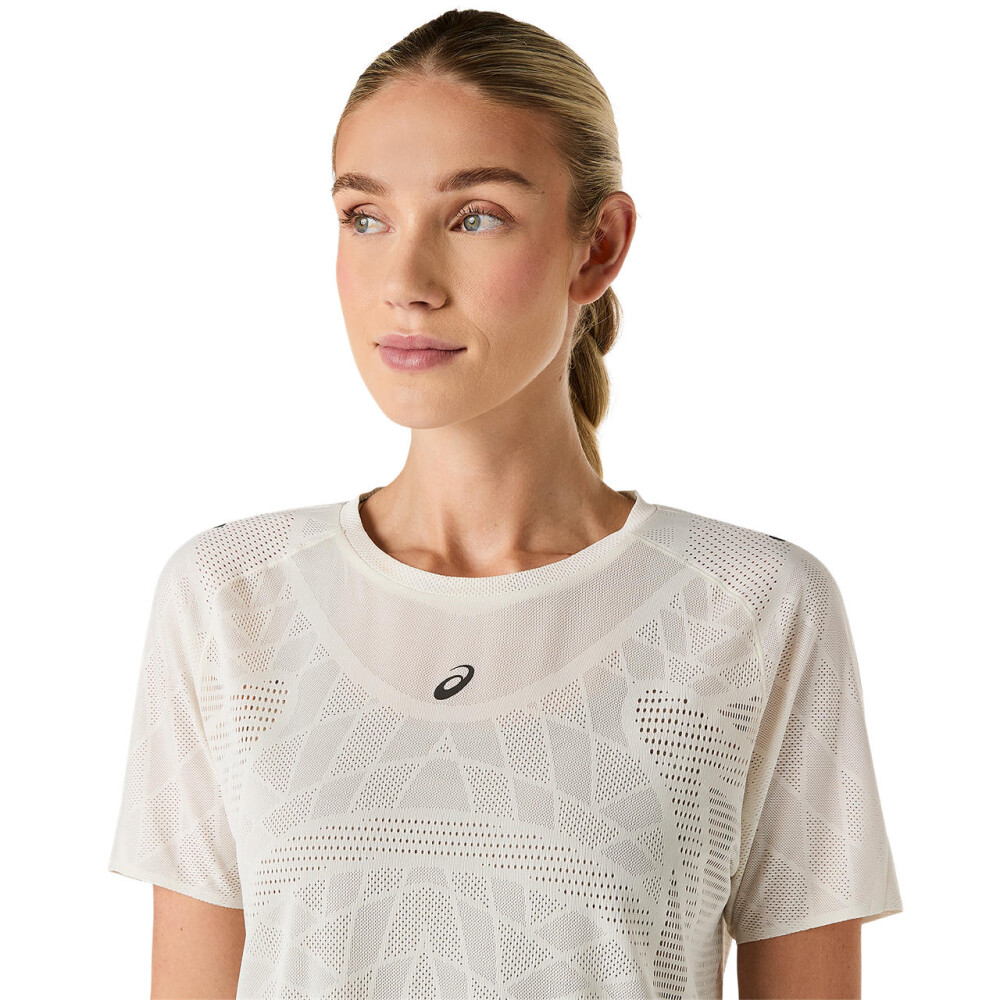 Polos Running Metarun Ss Top Mujer Cream