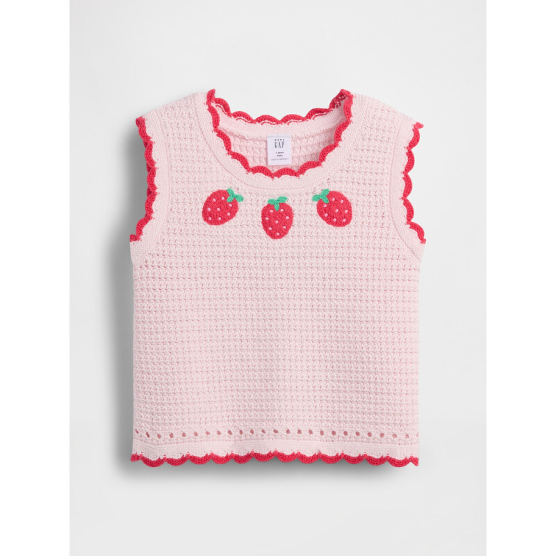 SL COTTON CROCHET TANK - STRAWBERRY CHERRY BLOSSOM