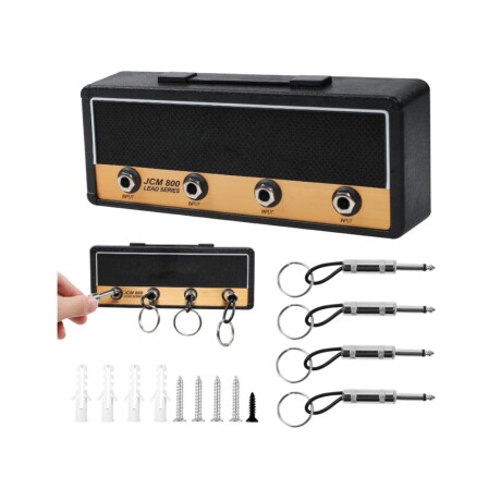 Portallaves Amplificador Estilo Vintage Con 4 Llaveros Tipo Jack Portallaves Amplificador Estilo Vintage Con 4 Llaveros Tipo Jack