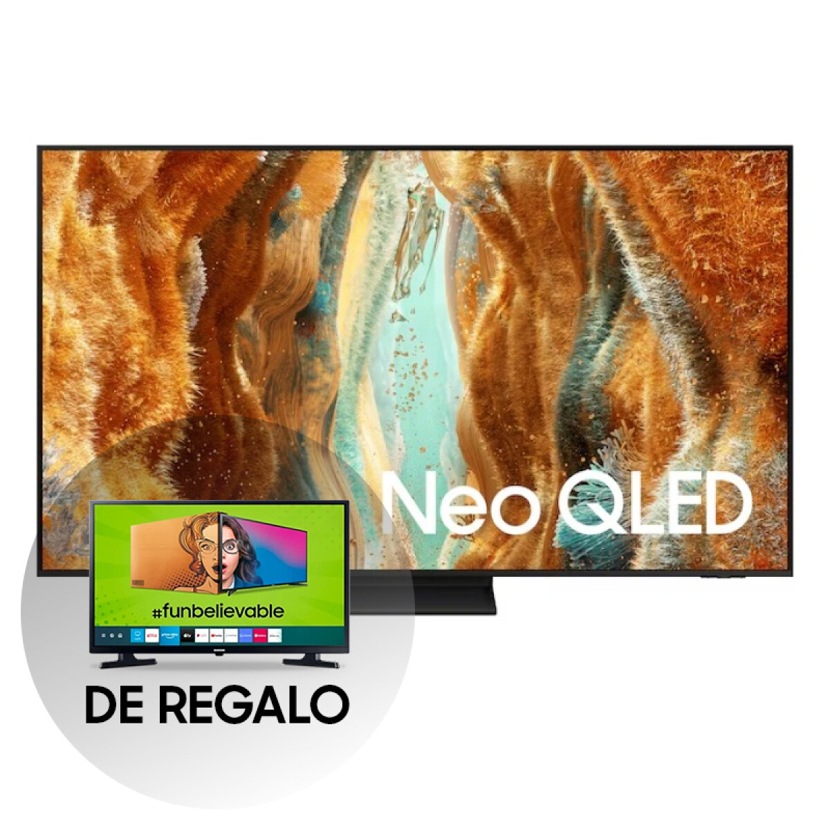 Smart TV Samsung 65" Neo QLED QN70F 4K Vision AI (2025) + Smart TV Samsung 32" HD ¡ De regalo! 