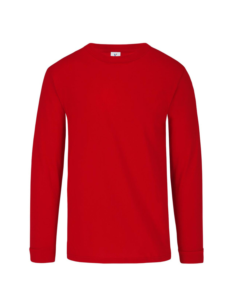 Camiseta a la base niño manga larga - Rojo 