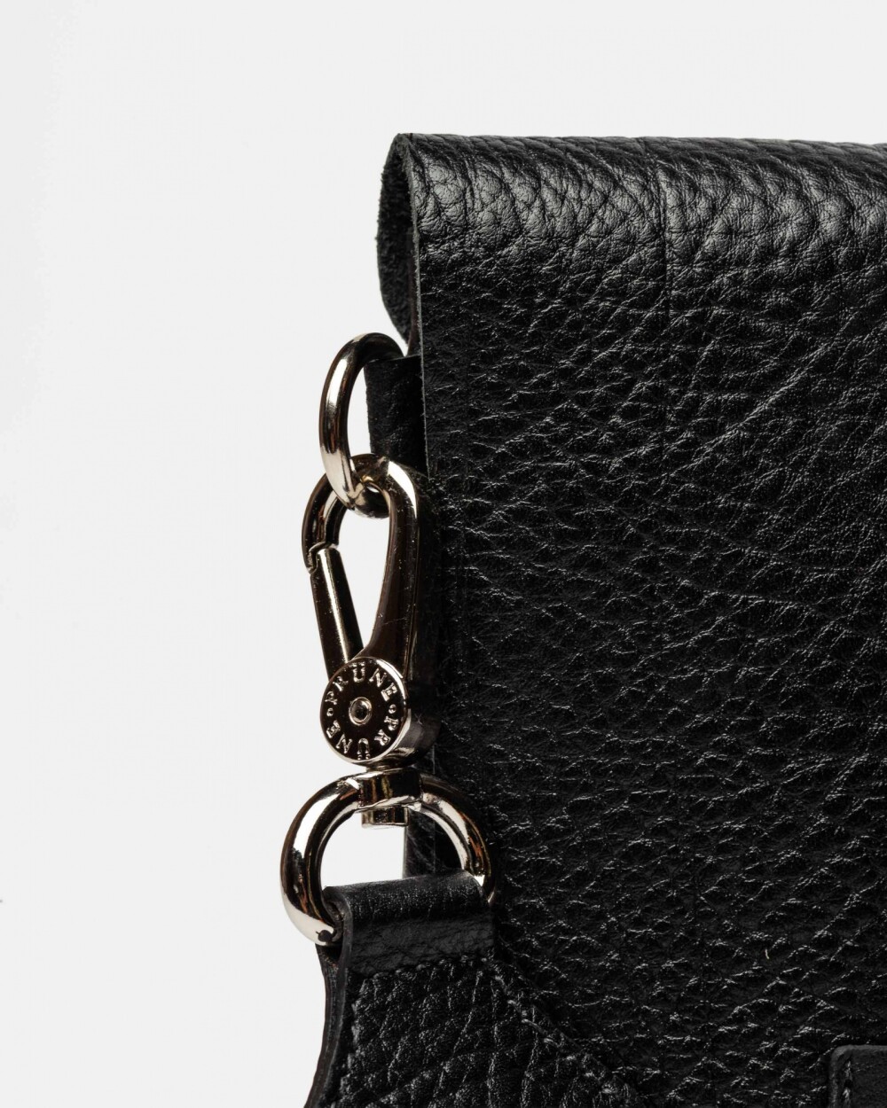 Mini Bag Olivia En Cuero Graneado Negro