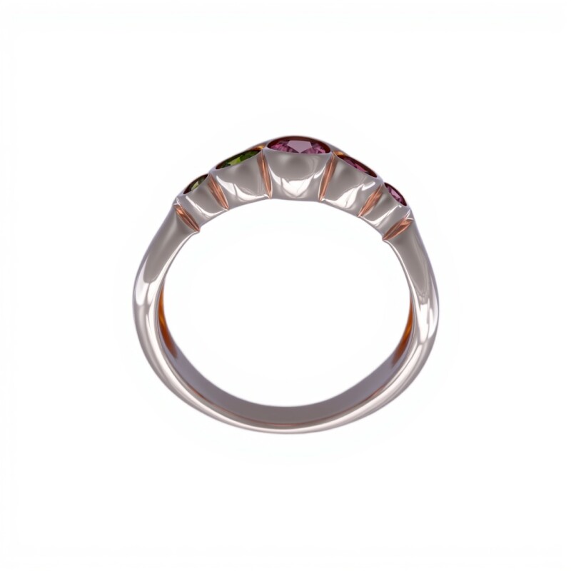 Anillo Circulos-Plata 925-Piedra Zirconia Varias-AN3264 conpiedra