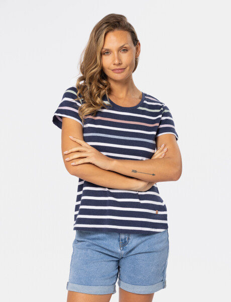 REMERA RAYADA Azul