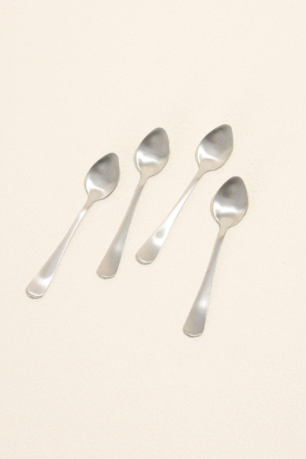 Cuchara Para Café Olivo Set 4 Un. Plateado Color Unico
