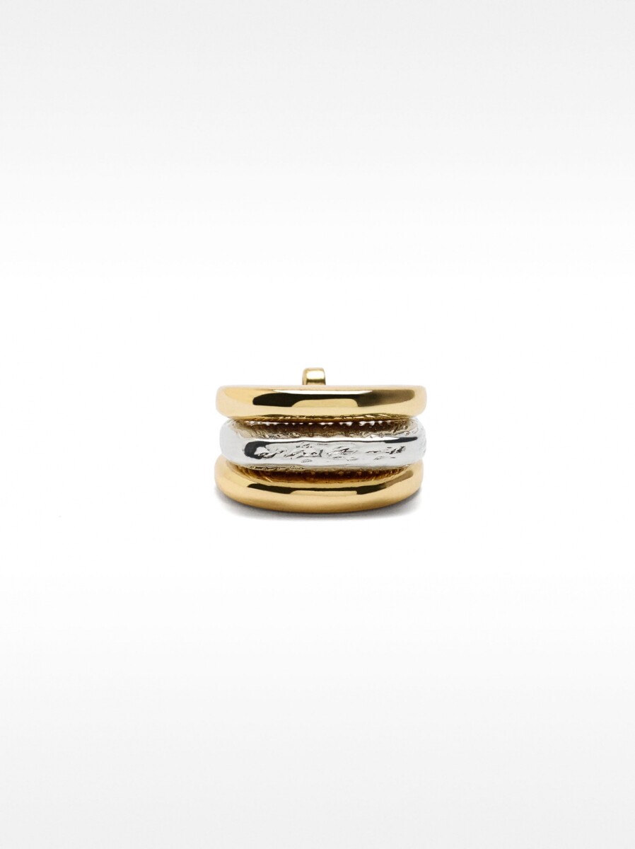 Anillo Triple Dorado - dorado 