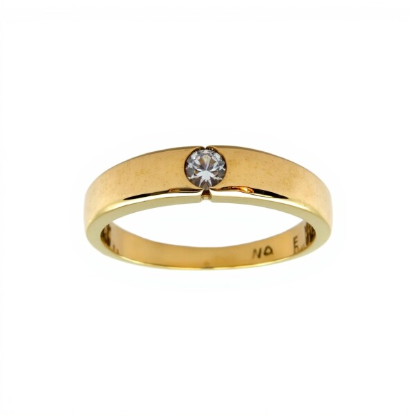 Anillo Solitario-Oro bajo-Piedra Zirconia-AN8088 conpiedra