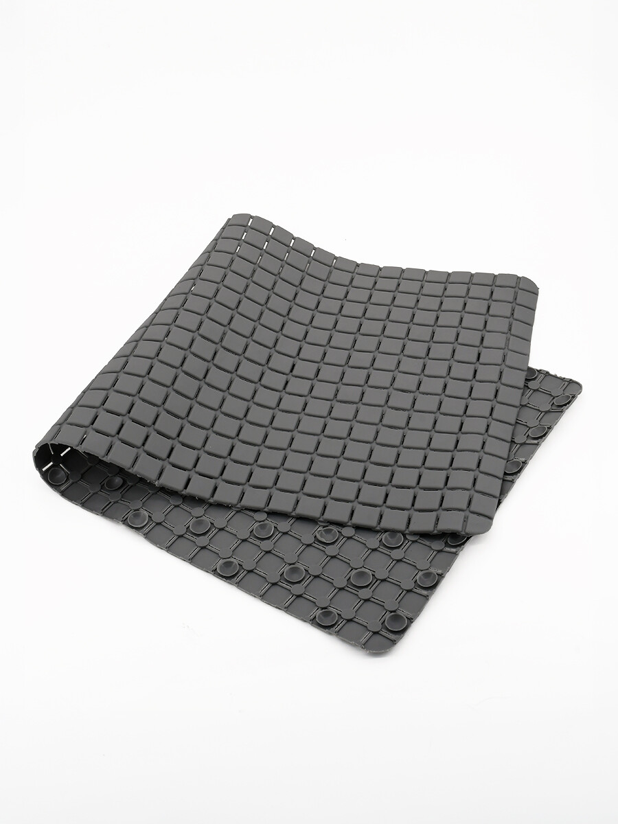 ALFOMBRA ANTIDESLIZ CUADROS - GRIS 