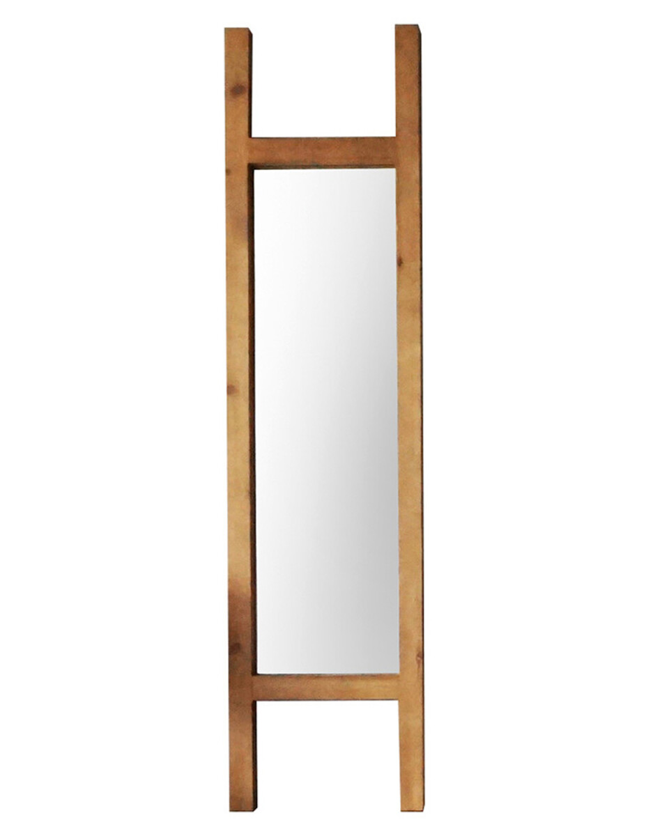 Espejo de pie Selecta tipo escalera con marco en madera natural 30x120cm 