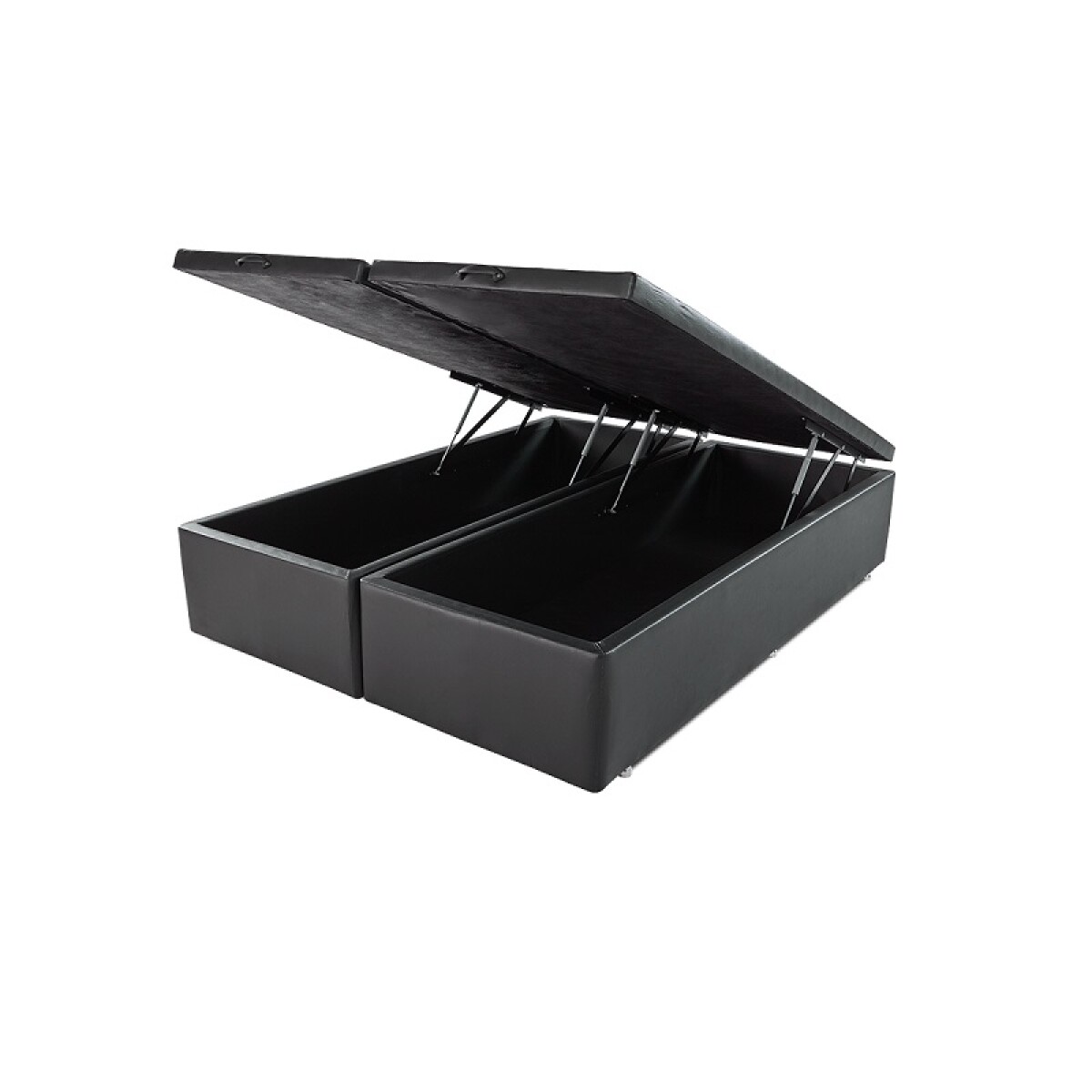 Box Baúl Eco Cuero Negro - Queen 79 x 198 x 45 (x2) 