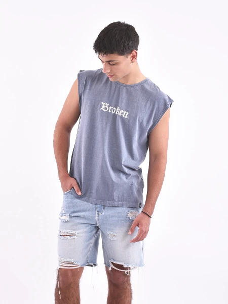 MUSCULOSA MIST OVERSIZE AZUL