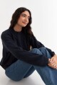 Sweater escote redondo con ochos AZUL