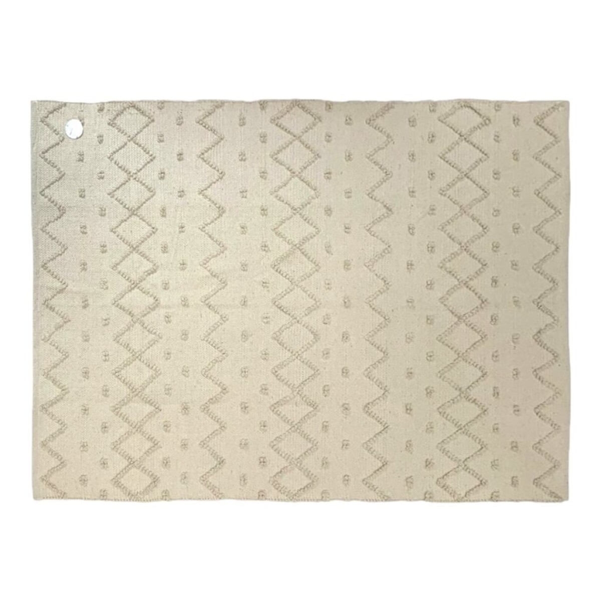 ALFOMBRA NATURAL 170X250CM PUNTOS ZIGZAG 