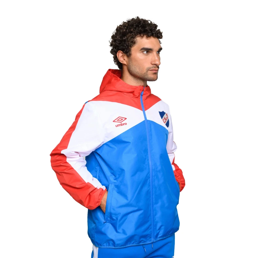 Campera de Hombre Umbro Nylon Pulse Nacional Azul Real - Blanco - Rojo