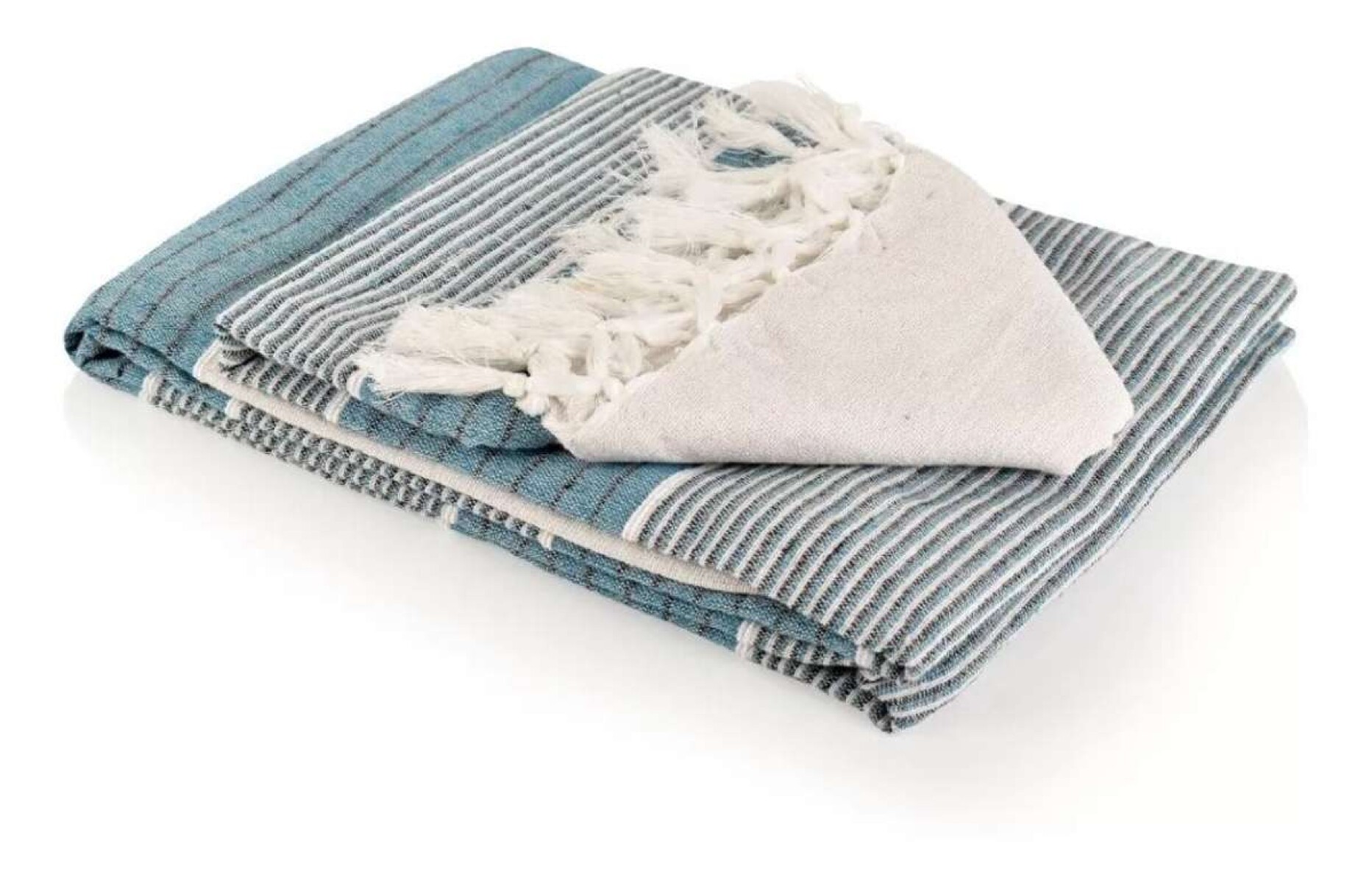 Cortinas 2 Paños 80% Algodón Origen India 140x200cm - Celeste 