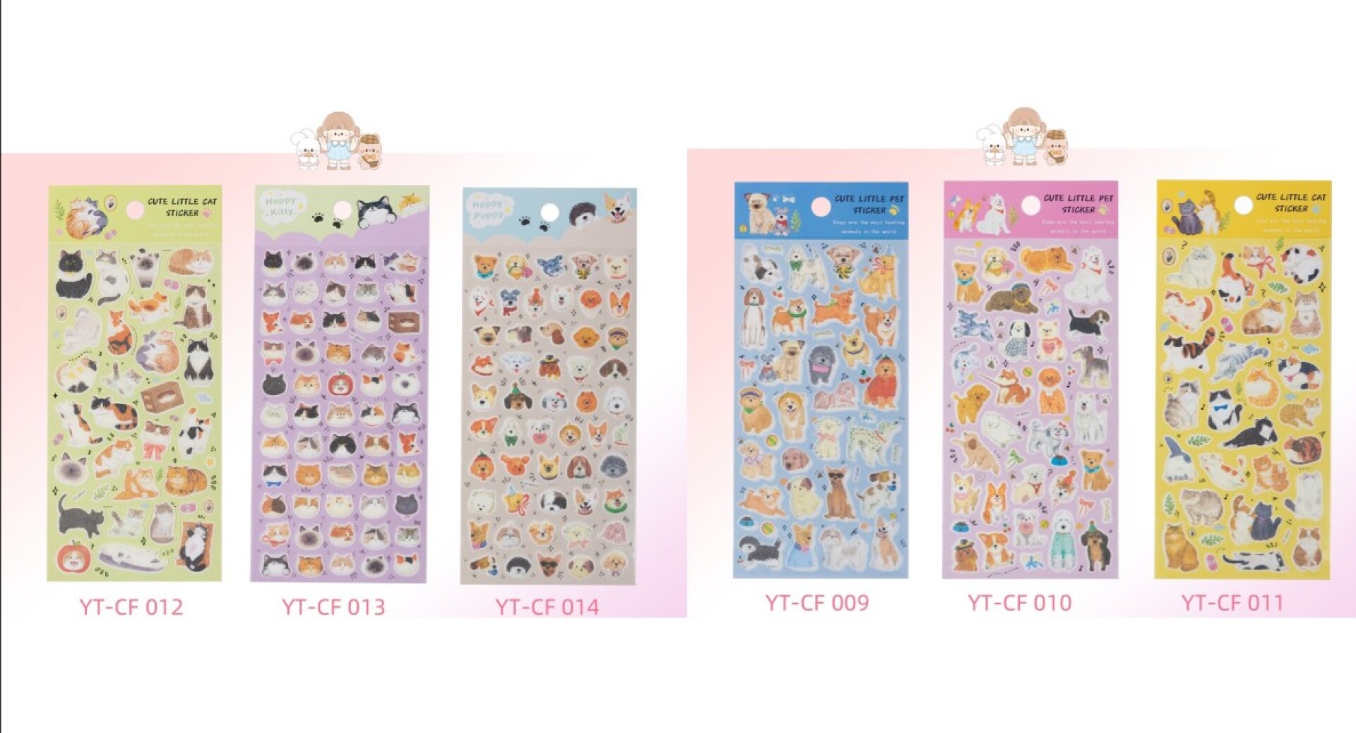 PEGATINAS WASHI DE MASCOTAS ADORABLES 