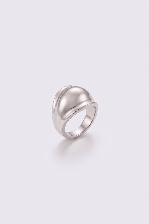 Anillo bold plateado