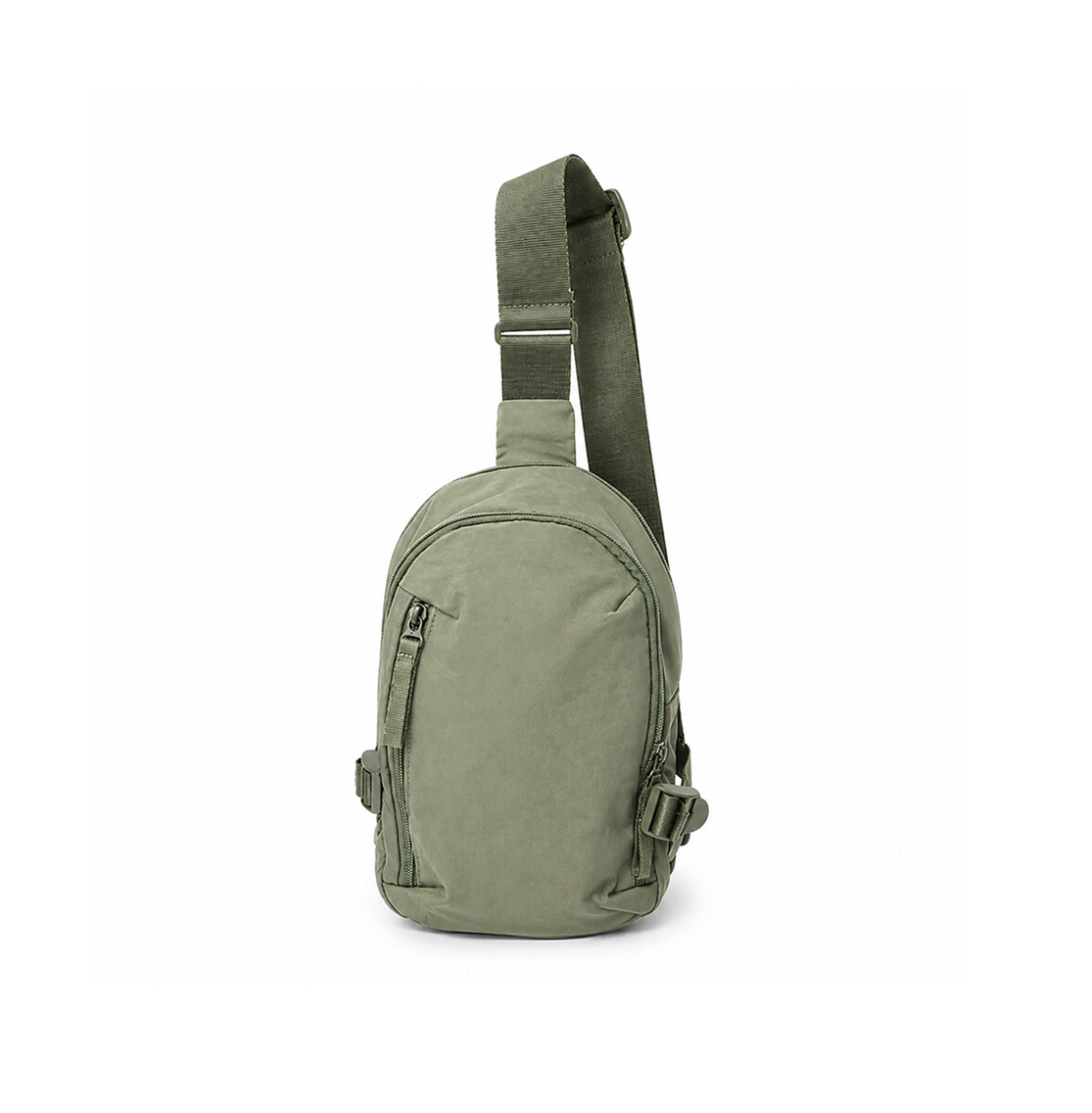 Morral mochila cruzada ajustable con bolsillos - Verde 