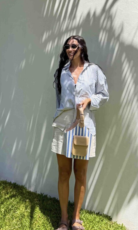 POSATERMO Y MATE TANZANIA TELAR RAYAS AZUL