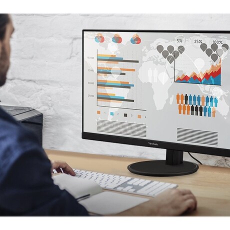 ViewSonic VA2447-MHJ - Monitor LED - 24" (23.8" visible) - 1920 x 1080 Full HD (1080p) @ 100 Hz - MVA - 250 cd/m² - 3000:1 - 5 m ViewSonic VA2447-MHJ - Monitor LED - 24" (23.8" visible) - 1920 x 1080 Full HD (1080p) @ 100 Hz - MVA - 250 cd/m² - 3000:1 - 5 m