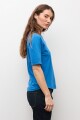 Remera manga raglan con vainillas cobalto