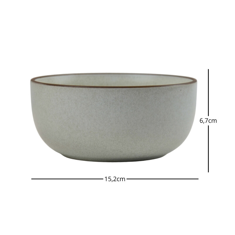 Bowl Bombe 15cm c/borde marrón BLANCO