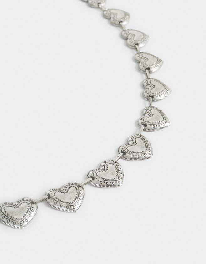 Cinturones y Fajas Cinturón Con Corazones - Plateado