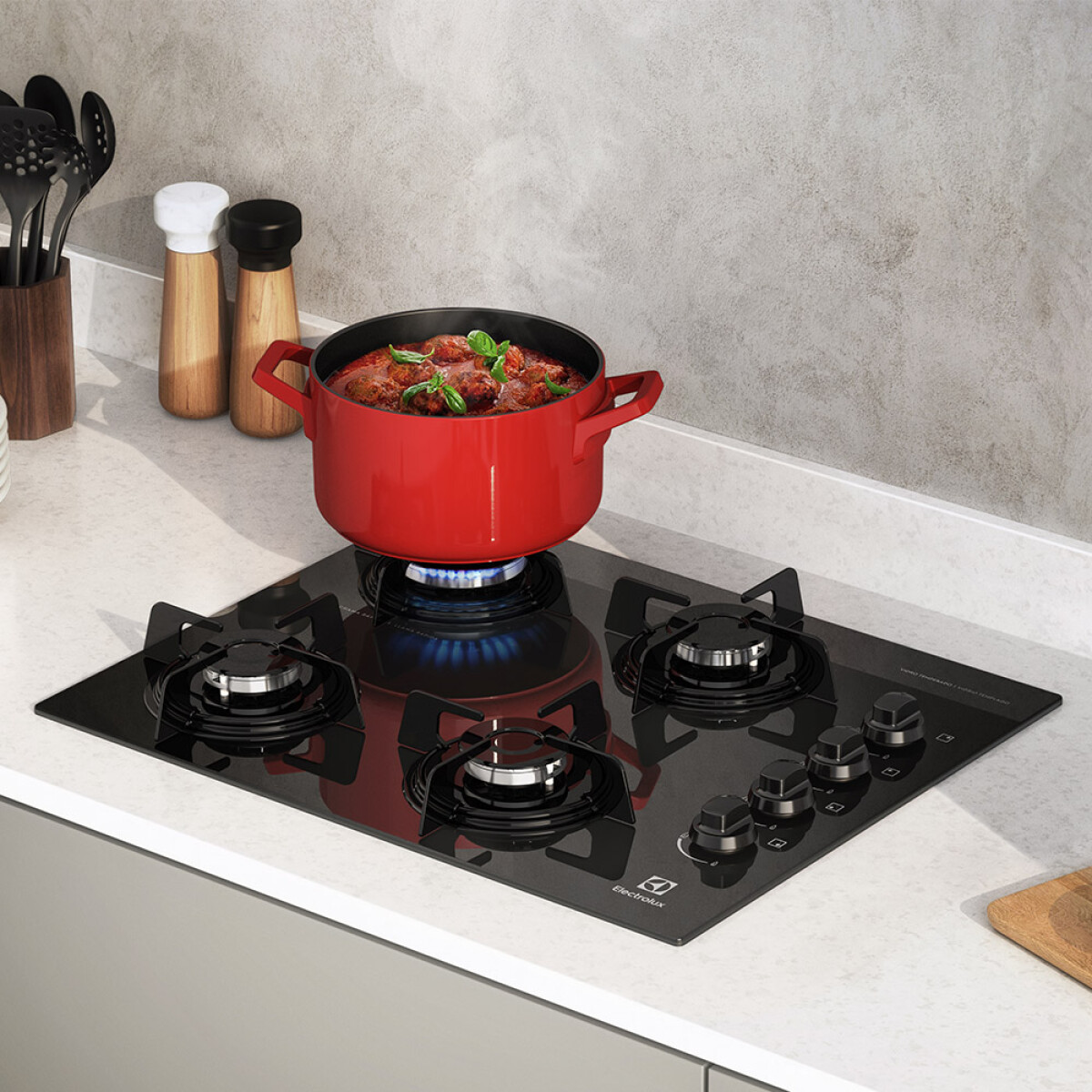 Anafe 5 Hornallas KE5GP Electrolux Vidrio Templado Negro - 001 — Universo  Binario