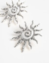 Aros Pasantes Metal Aros Maxi Pasantes Sol - Plateado Plata Mate