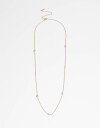 Collares Cortos Strass Collar Doble Vuelta Con Flores - Dorado