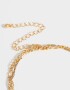 Collares Cortos Frutas Collar Doble Cadena Con Dijes De Frutas - Dorado