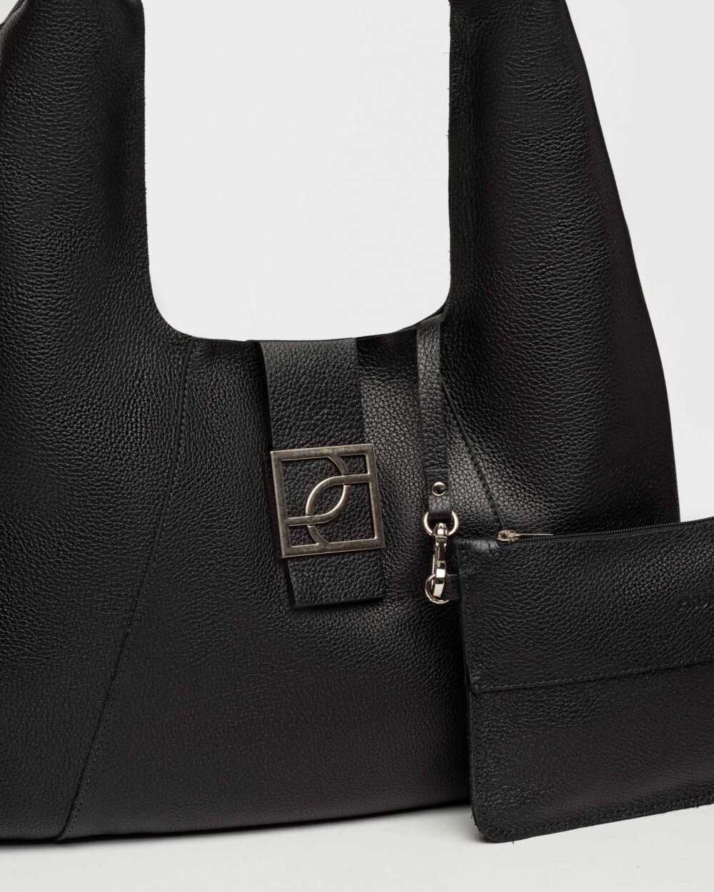 Bolso Signature en cuero graneado Negro